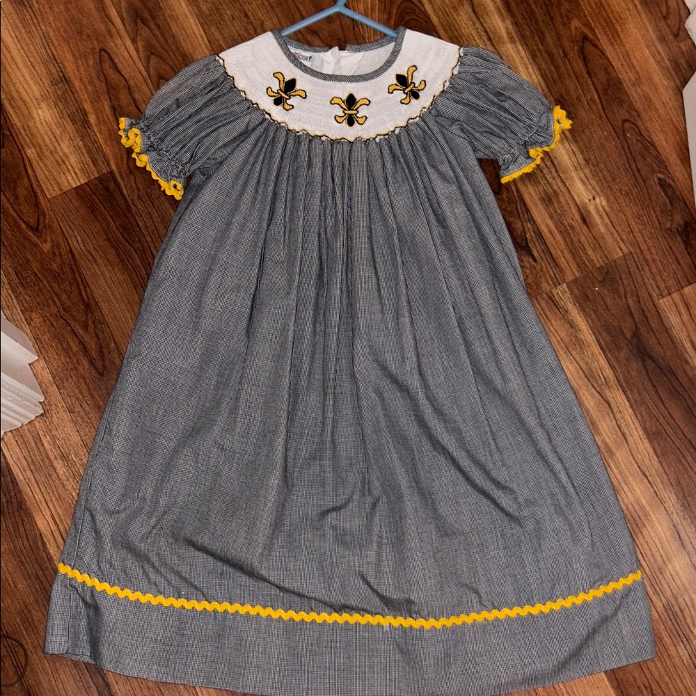 Gray and Yellow Kids Dress